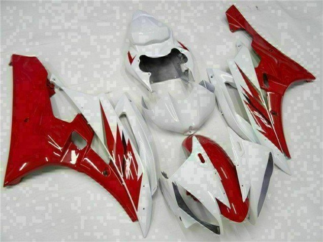 2006-2007 Red White Yamaha YZF R6 Motorcycle Bodywork