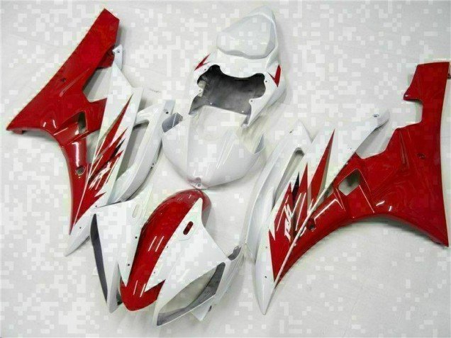 2006-2007 Red White Yamaha YZF R6 Motorcycle Bodywork