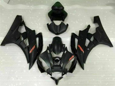 2006-2007 Black Yamaha YZF R6 Replacement Fairings