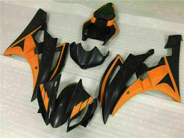 2006-2007 Yellow Yamaha YZF R6 Motorcycle Fairings Kit