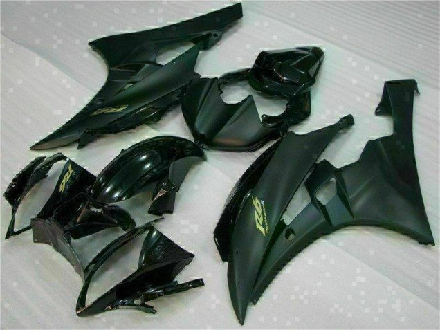 2006-2007 Matte Black Yamaha YZF R6 Motorcycle Fairing Kits