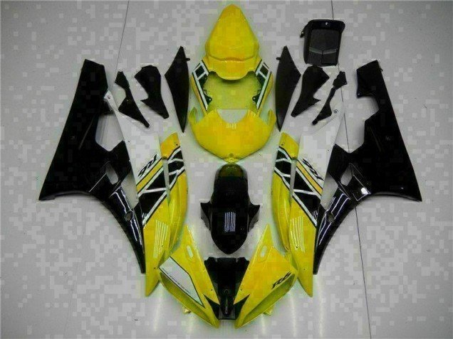 2006-2007 Yellow Black Yamaha YZF R6 Motorcycle Fairing Kit