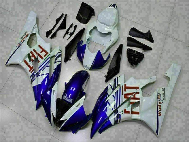 2006-2007 White Blue Yamaha YZF R6 Bike Fairings & Bodywork