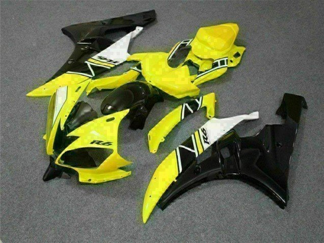 2006-2007 Yellow Yamaha YZF R6 Bike Fairing