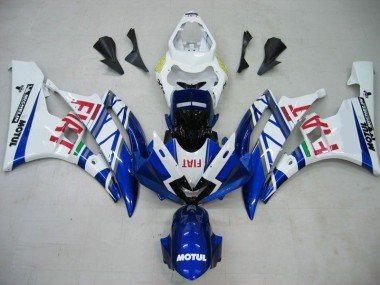 2006-2007 Blue White Motul Red Fiat Yamaha YZF R6 Motorcycle Fairings Kits