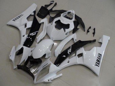 2006-2007 White and Black Yamaha YZF R6 Replacement Motorcycle Fairings