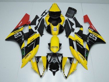 2006-2007 Yellow Black Monster Yamaha YZF R6 Motorcycle Bodywork