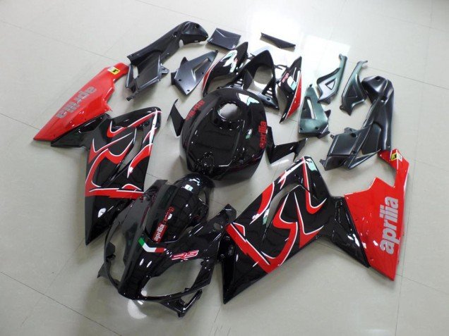 2006-2011 Black and Red Aprilia RS125 Motor Fairings