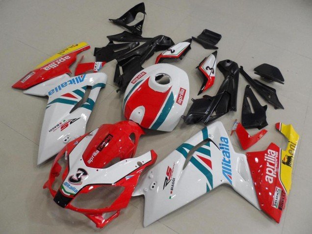 2006-2011 Red and Wihte Aprilia RS125 Bike Fairings