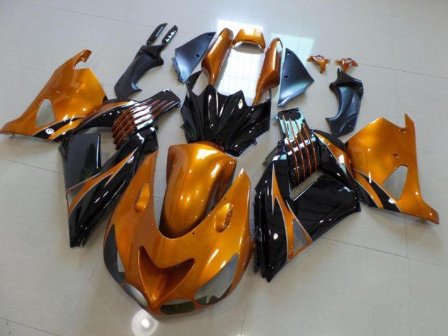 2006-2011 Brown and Black No Sticker Kawasaki ZX14R ZZR1400 Motorcycle Fairing Kits