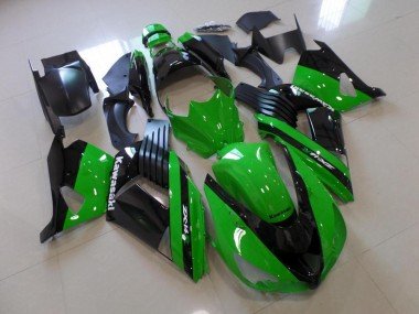 2006-2011 Green and Black Kawasaki ZX14R ZZR1400 Bike Fairing Kit