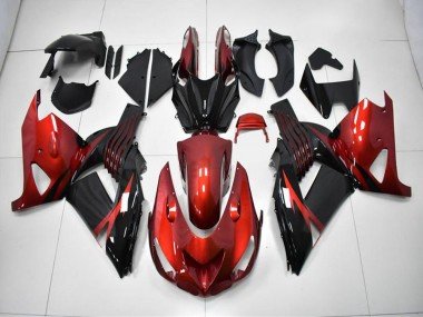 2006-2011 Red Black Kawasaki ZX14R ZZR1400 Motorcycle Fairing Kits