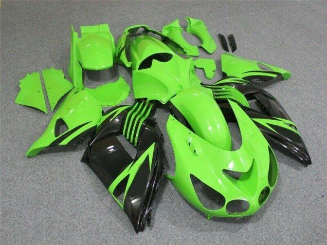 2006-2011 Green Black Kawasaki ZX14R ZZR1400 Bike Fairings