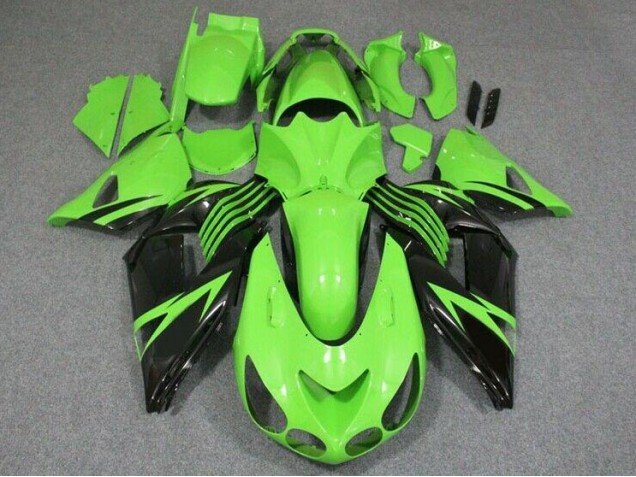 2006-2011 Green Black Kawasaki ZX14R ZZR1400 Bike Fairings