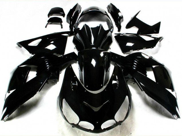 2006-2011 Glossy Black Kawasaki ZX14R ZZR1400 Motorbike Fairing