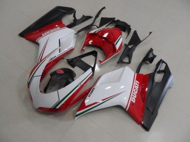 2007-2014 Red White Ducati 848 1098 1198 Replacement Motorcycle Fairings