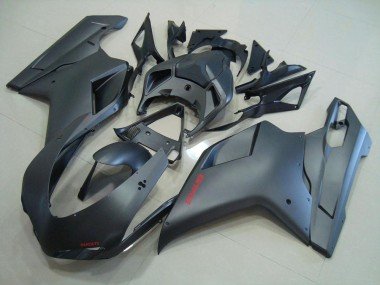 2007-2014 Matte Black Ducati 848 1098 1198 Motorcycle Fairings Kit