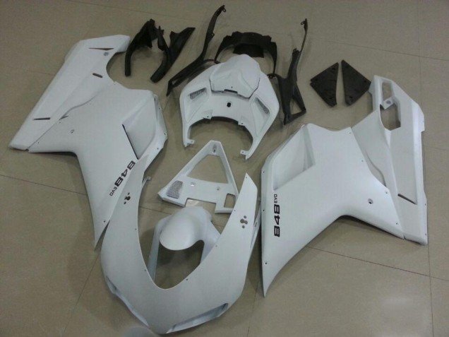 2007-2014 Matte White Ducati 848 1098 1198 Motorbike Fairing