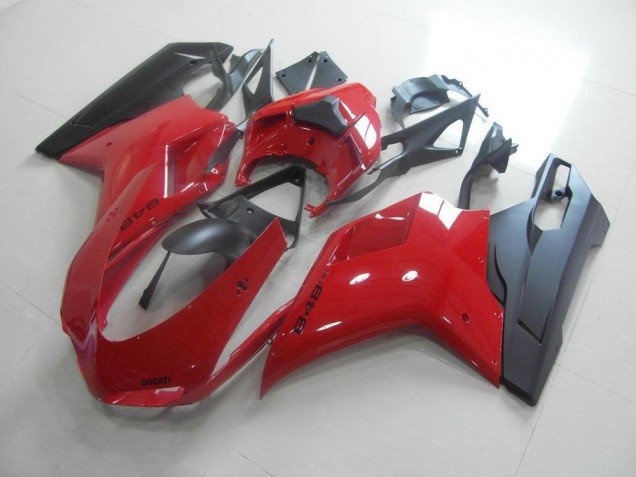 2007-2014 Red Black Ducati 848 1098 1198 Motorcycle Fairing Kits