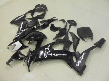 2008-2010 Black Silkolene Kawasaki ZX10R Bike Fairings