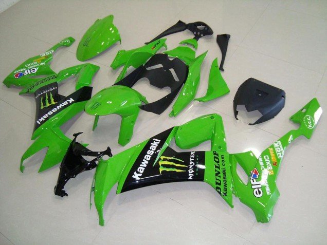 2008-2010 Green Monster Kawasaki ZX10R Motor Bike Fairings