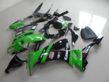 2008-2010 Green Black Kick Kawasaki ZX10R Replacement Motorcycle Fairings