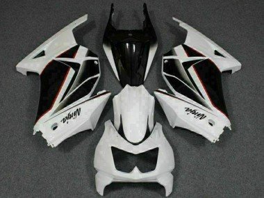 2008-2012 White Black Ninja Kawasaki EX250 Replacement Fairings