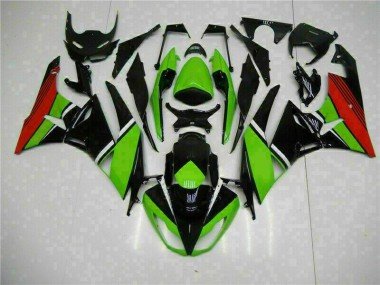 2009-2012 Black Green Red Kawasaki ZX6R Bike Fairing Kit