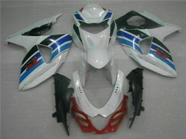 2009-2016 White Suzuki GSXR1000 Motorcycle Fairings