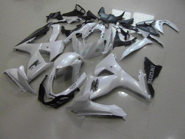 2009-2016 Pearl White and Black Suzuki GSXR 1000 K9 Motorbike Fairings