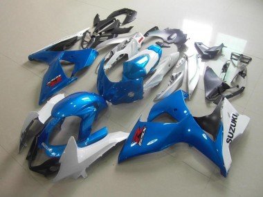 2009-2016 White Blue Suzuki GSXR 1000 K9 Motorcycle Fairing