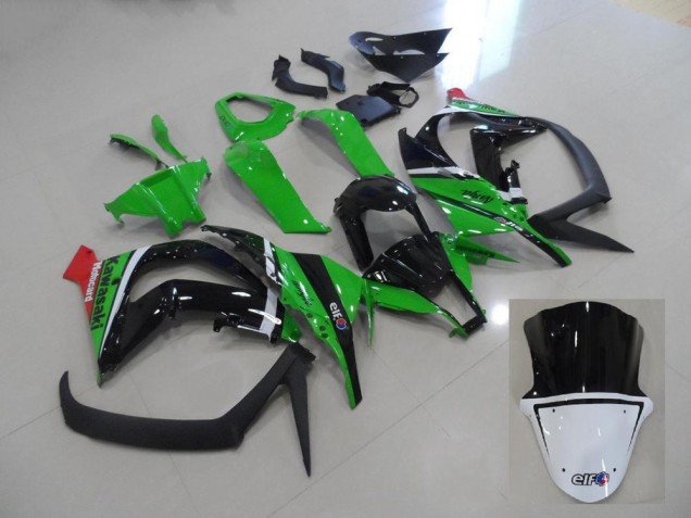 2011-2015 Green and Black Kawasaki ZX10R Motorcycle Fairings Kits