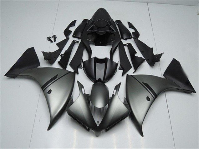 2012-2014 Matte Grey Black Yamaha YZF R1 Replacement Fairings