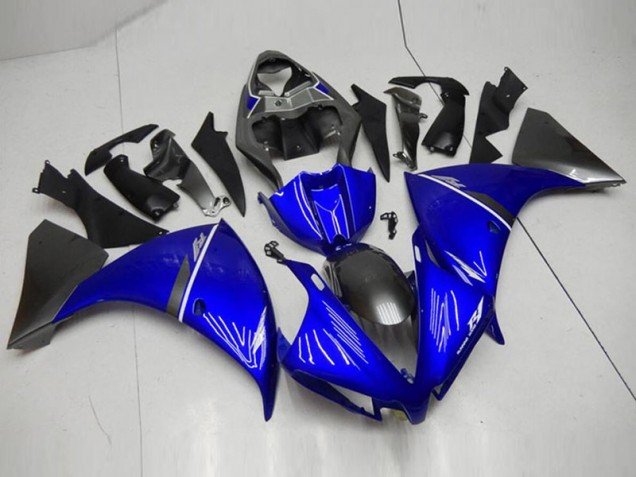 2012-2014 Black Blue Yamaha YZF R1 Bike Fairing Kit