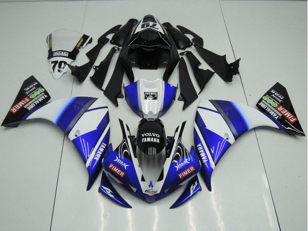 2012-2014 Blue Black Sterilgarda Yamaha YZF R1 Motorcycle Fairing Kit