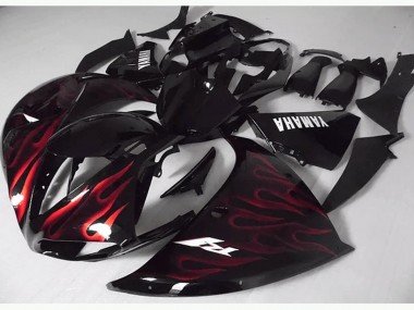 2012-2014 Red Black Flame Yamaha YZF R1 Motorcycle Fairing Kits