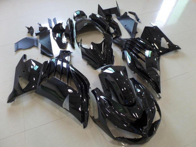 2012-2021 Glossy Black Kawasaki ZX14R ZZR1400 Motorbike Fairing Kits