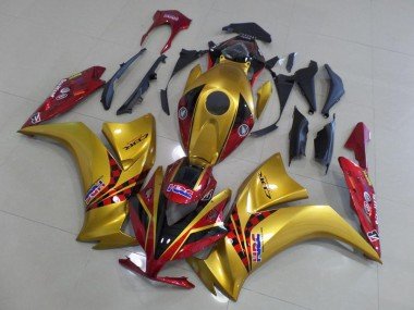 2012-2016 Gold and Dark Red Honda CBR1000RR Motor Fairings