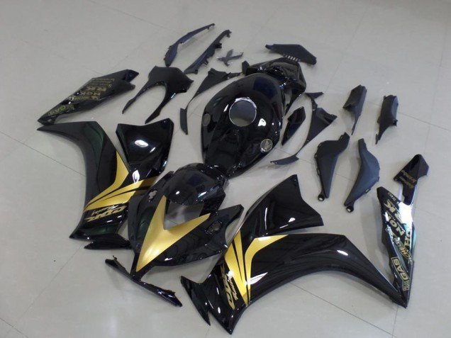 2012-2016 Glossy Black Gold Sticker Honda CBR1000RR Bike Fairings