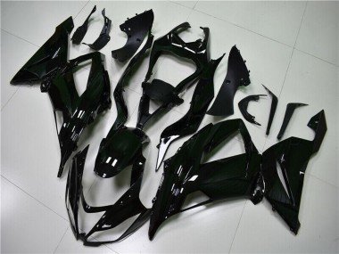 2013-2018 Glossy Black Kawasaki ZX6R Motorcycle Fairings Kit