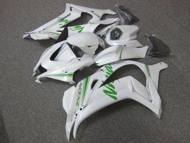 2016-2019 White Green Kawasaki ZX10R Motorcycle Fairing