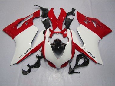 2011-2014 White Red Ducati 1199 Bike Fairings