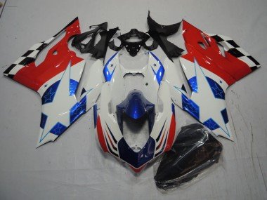 2011-2014 White Blue Red Ducati 1199 Bike Fairing