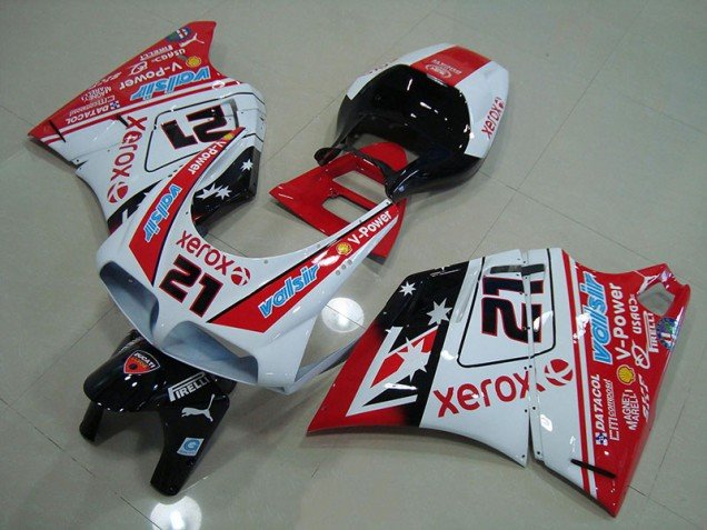 1993-2005 Red White Xerox 21 Ducati 748 916 996 996S Motorbike Fairing Kits