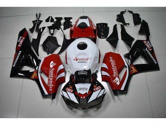 2012-2016 Black White Red Santander Honda CBR1000RR Moto Fairings