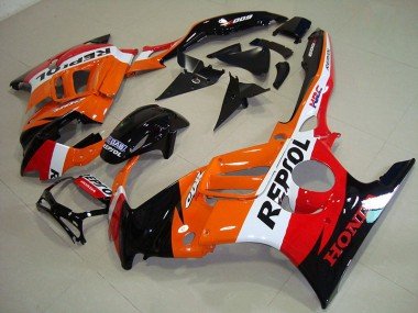 1995-1998 Black Orange Repsol Honda CBR600 F3 Replacement Fairings