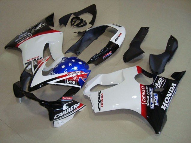 2004-2007 White Blue DENSO HRC Carrera Honda CBR600 F4i Bike Fairing