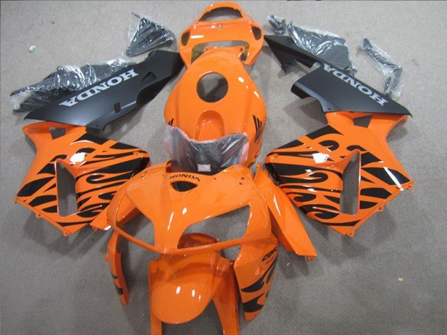 2005-2006 Orange Black Honda CBR600RR Motorbike Fairings