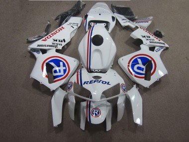 2005-2006 White Blue Repsol Honda CBR600RR Bike Fairing Kit