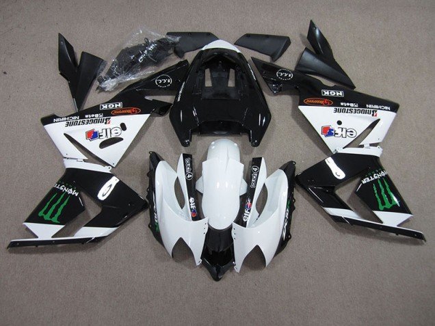 2003-2005 Black White Monster Kawasaki ZX10R Motorbike Fairing